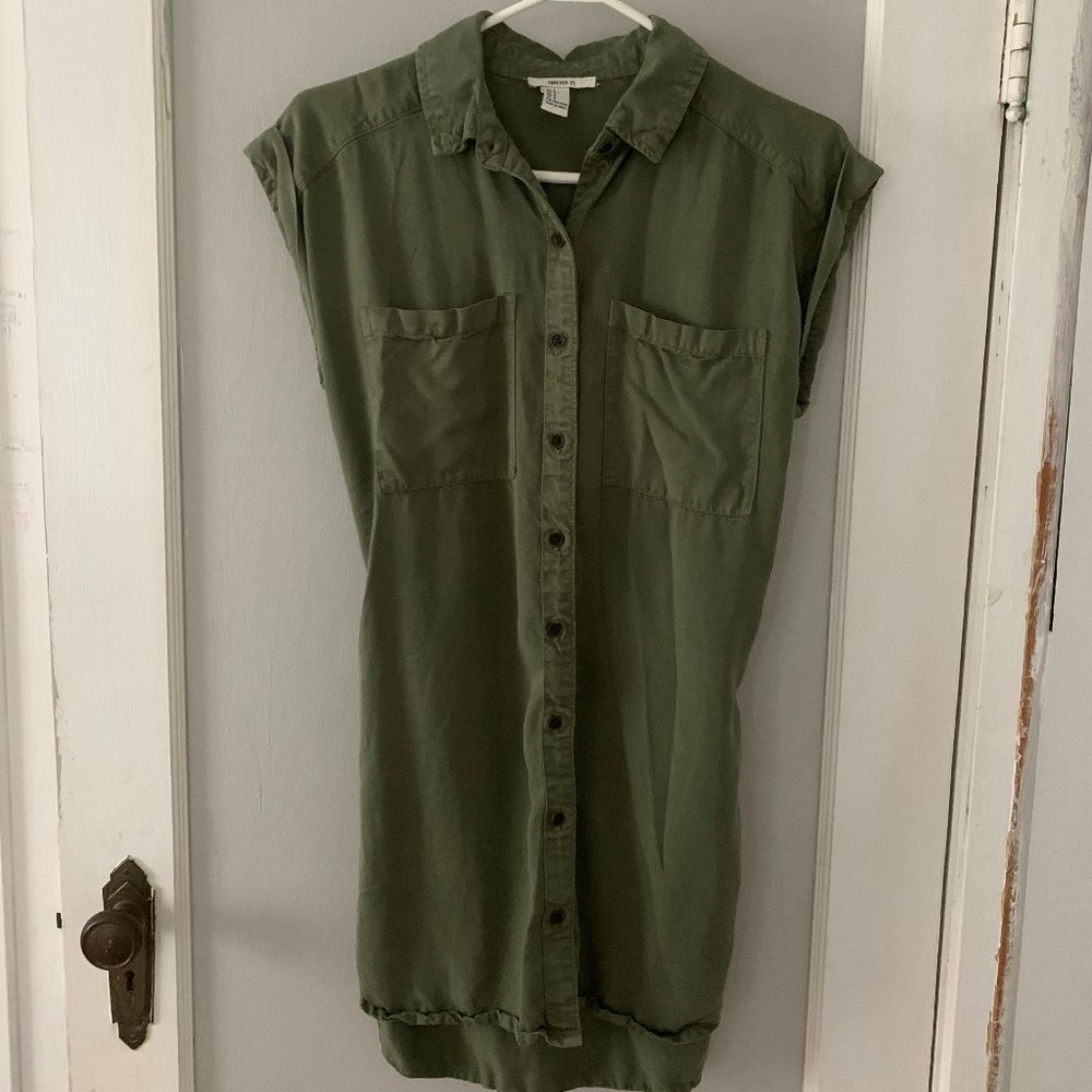 Green Shirt Dress